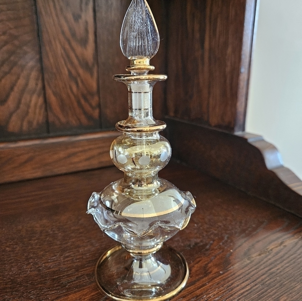 Vintage Egyptian hand blown glass perfume. - Picture 6 of 11
